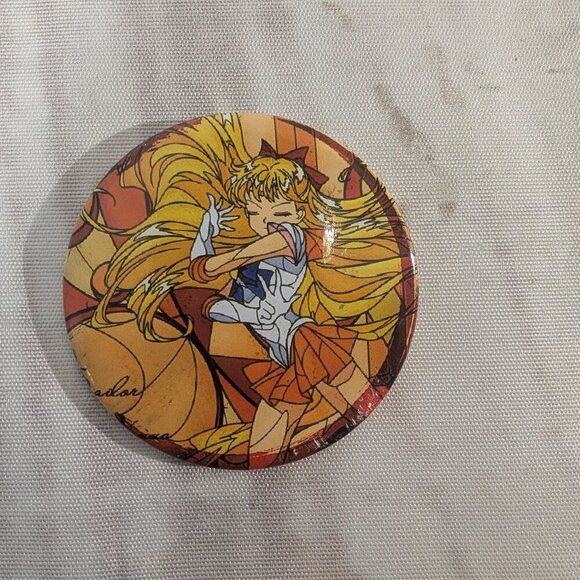 Sailor Moon Stained Glass Style Pinback Button Set of 3 - Picture 7 of 9